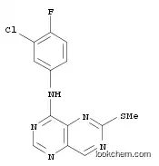 Molecular Structure of 177908-24-6 (N-(3-chloro-4-fluorophenyl)-6-(methylthio)pyrimido[5,4-d]pyrimidin-4-amine)